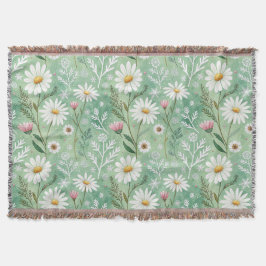Cobertor Modern Daisy Flowers Winter