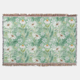 Cobertor Modern Daisy Flowers Winter