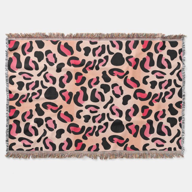 Cobertor Modern Leopard Pattern Animal Print (Frente)