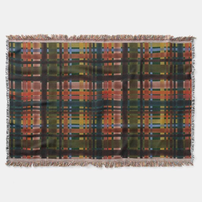 Cobertor Modern Midcentury Madras (Frente)