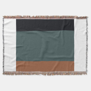 Cobertor Modern Minimalist Tri-Tone: Charcoal, Slate, and O