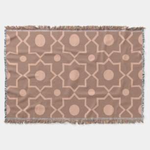 Cobertor Modern Mocha Mousse Forma Geométrica Rosa Dusty