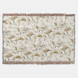 Cobertor Moderna Minimalista Peonie Floral