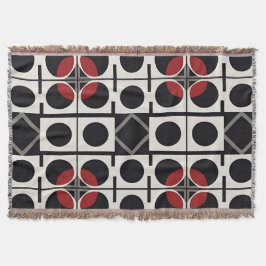 Cobertor Moderno Abstrato Geométrico Com Círculos