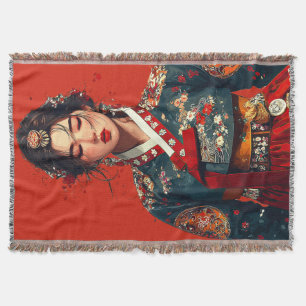 Cobertor Moderno de Retrato Hanbok