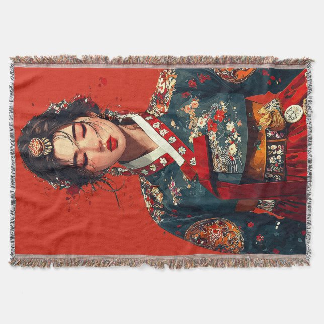 Cobertor Moderno de Retrato Hanbok (Frente)