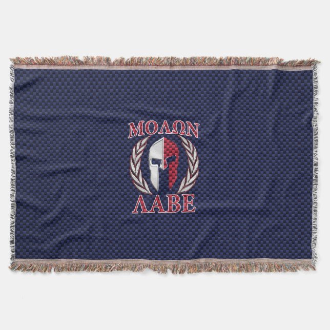 Cobertor Molon Labe Spartan Warrior Carbono Estilo (Frente)