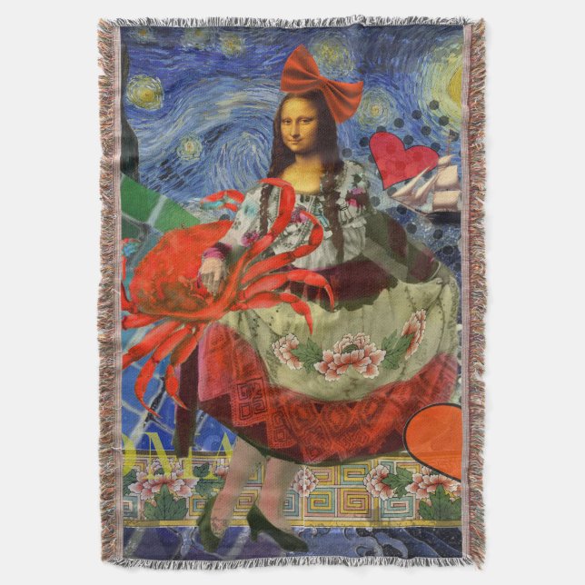 Cobertor Mona Lisa Diversão Zodíaco Caprichoso  (Frente Vertical)