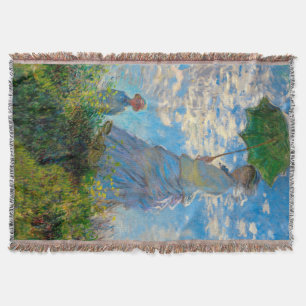 Cobertor Monet Mulher Guarda-Sol Impressionismo