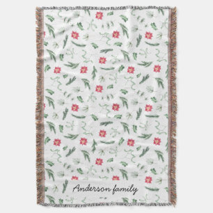 Cobertor monograma de férias pastel com aquarela