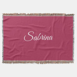 Cobertor Monograma minimalista rosa cereja