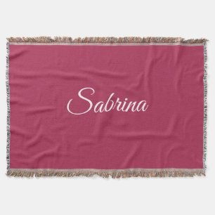 Cobertor Monograma minimalista rosa cereja