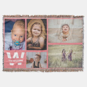 Cobertor Monograma Personalizado de Várias Fotografias Bran