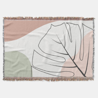 Cobertor Monstera minimalista