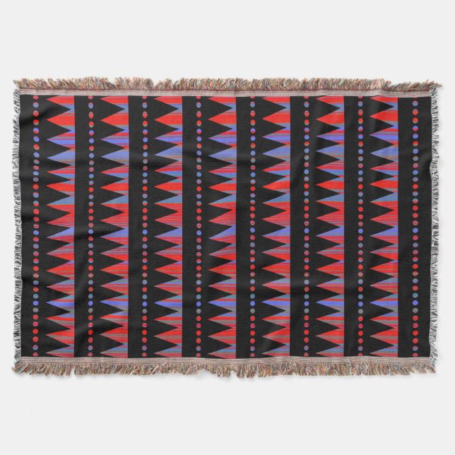 Cobertor Montanhas Aztec - Listras de Cores (Frente)