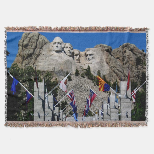 Cobertor Monte Rushmore South Dakota Souvenir Throw Blanket (Frente)