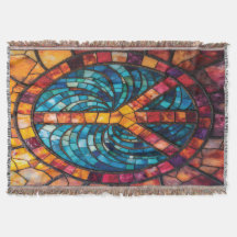 Cobertor Mosaico Símbolo da Paz