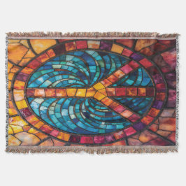 Cobertor Mosaico Símbolo da Paz