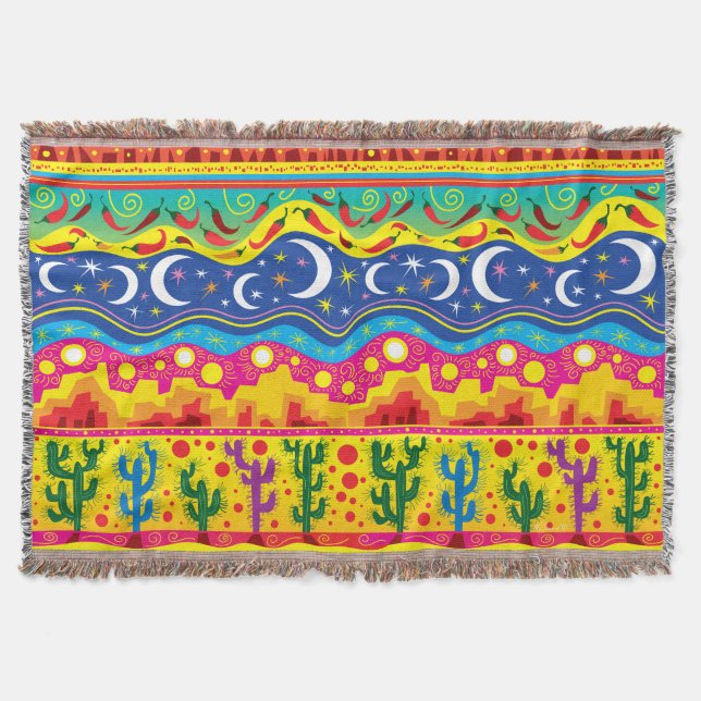 Cobertor Motivos Brilhantes do Deserto (Frente)