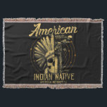 Cobertor Motociclo Americano Nativo de Camiseta Americana<br><div class="desc">Motociclo Americano Nativo de Camiseta Americana</div>