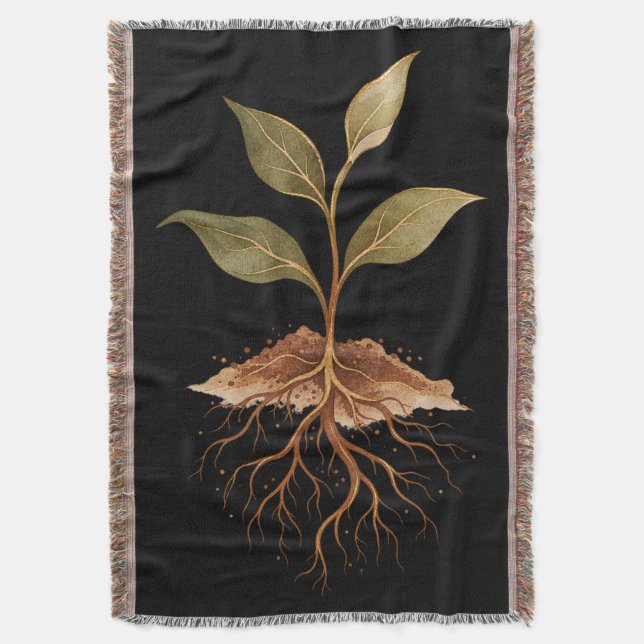 Cobertor Muda Enraizada | Presente para Amante de Plantas B (Frente Vertical)
