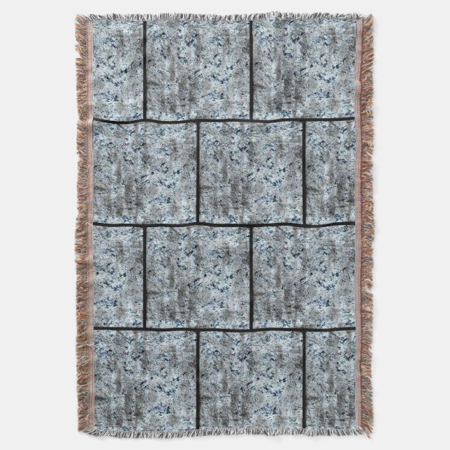 Cobertor Muito rústico fungo prateado sujo de (Frente Vertical)