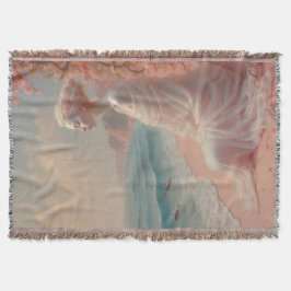 Cobertor Mulher etérea na praia de Dreamy