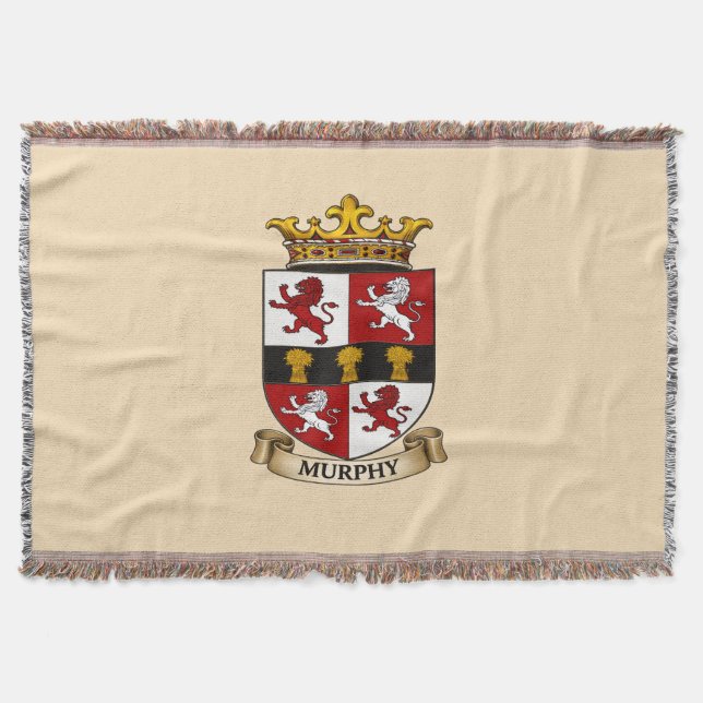 Cobertor Murphy Family Coat of Arms Throw Blanket (Frente)