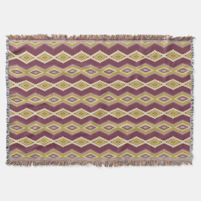 Cobertor Na moda Plum e Impressão de Diamante Dourado (Frente)