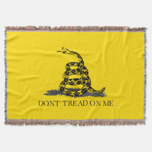 Cobertor Não pise em mim Bandeira Gadsden PRETA AMARELA