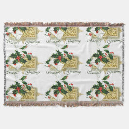Cobertor Natais vintages Seasons Saudações