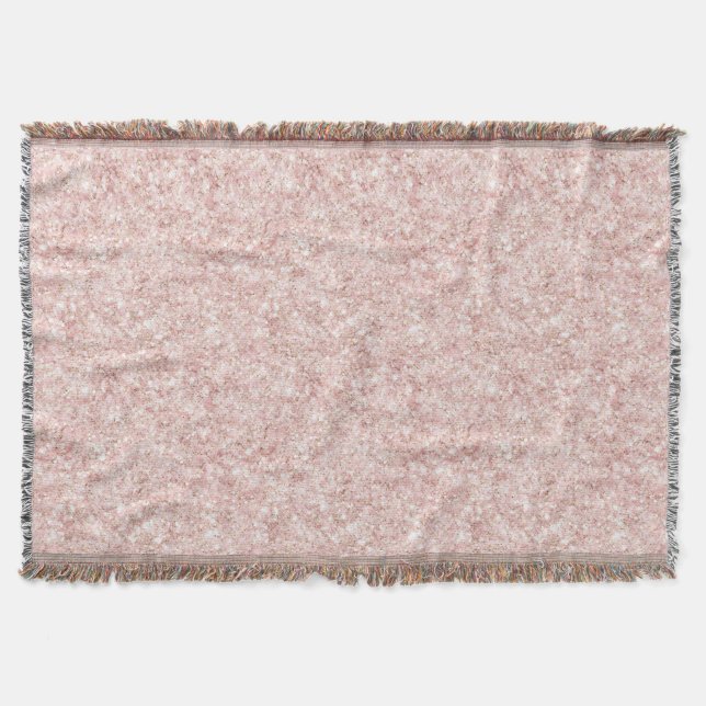Cobertor Natal Brilho Rosa Bege Glitter (Frente)
