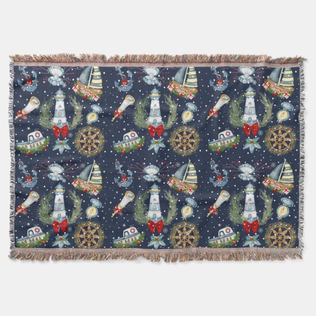 Cobertor Natal náutico (Frente)