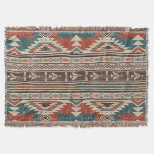 Cobertor Nativo Padrão Americano Tribal Étnica Indiana