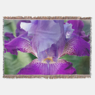 Cobertor Natureza Iris Brilhante / Foto Floral / Botânica