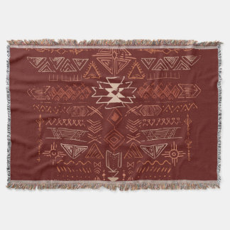 Cobertor Navajo Aztec: Padrão Étnico De Doodle.