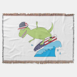 Cobertor Navegação no Dinossauro da Bandeira Americana