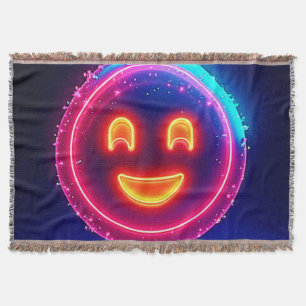 Cobertor Neon Smile: Desenho de Brilho Feliz e Radiante