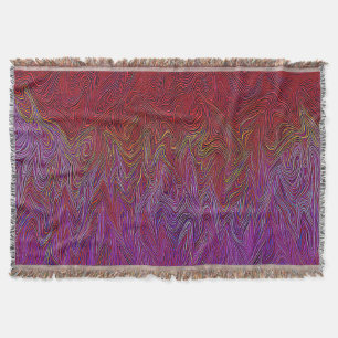 Cobertor "Neural Firestorm" Abstrato" Red Purple