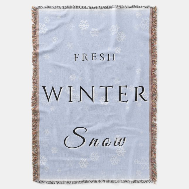 Cobertor Neve fresca de inverno com neve (Frente Vertical)