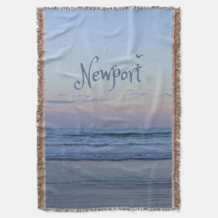 Cobertor Newport Beach California Ocean Sunrise Blue