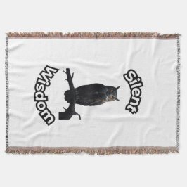 Cobertor  **Night Forest Owl – Realistic Nocturnal Owl Illu