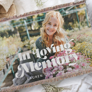 Cobertor No Loving Memory Vintage Retro Memorial Photo