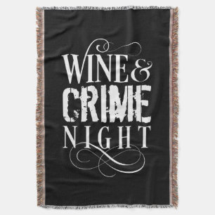 Cobertor Noite do Vinho e Crime - crime engraçado
