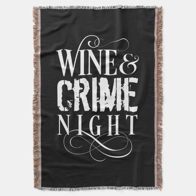 Cobertor Noite do Vinho e Crime - crime engraçado (Frente Vertical)