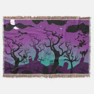 Cobertor Noivo preto, roxo, tartaruga