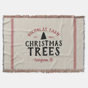 Cobertor Nome da Família Fazenda de Grãos de Árvore de N