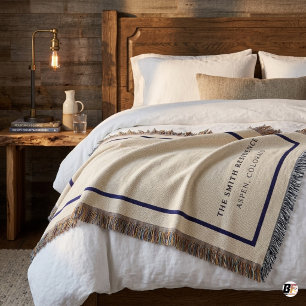 Cobertor Nome da Família Personalizado & Localização Minima