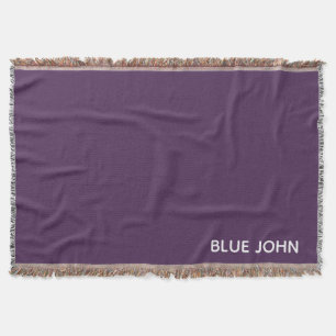 Cobertor Nome de cor azul John roxo