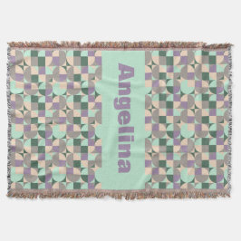 Cobertor Nome do padrão geométrico abstrato da horta verde